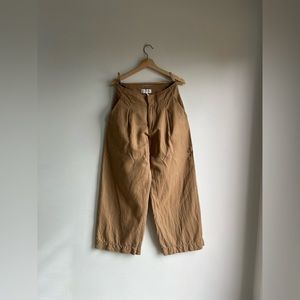 Apiece apart wide leg trousers. Size 4. Linen / cotton. Three pockets.